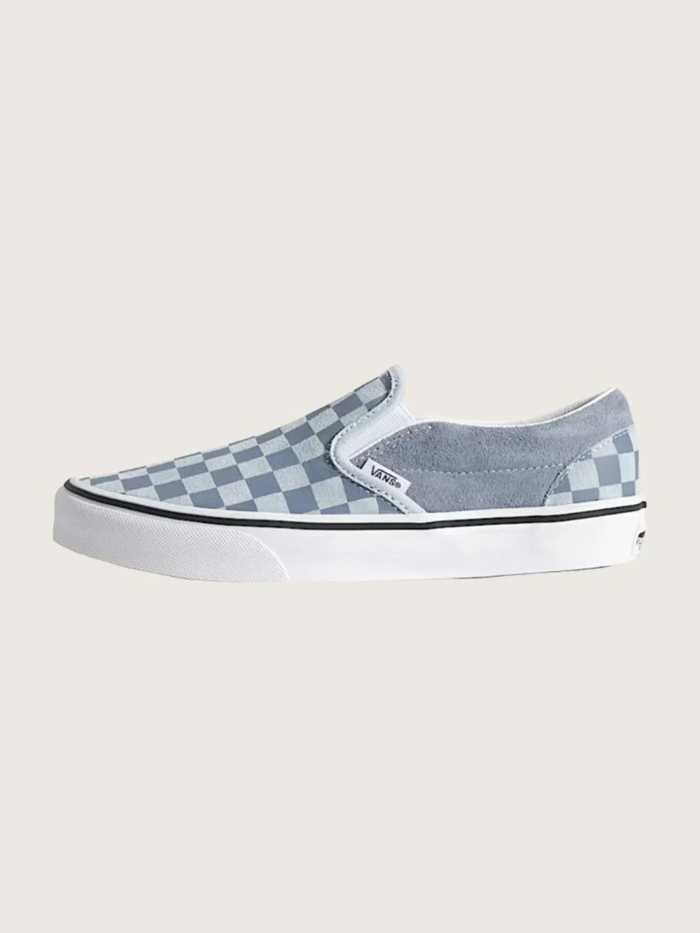 Vans Classic Slip-On Checkerboard Light Blue Women NWB